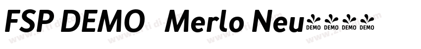 FSP DEMO   Merlo Neu字体转换